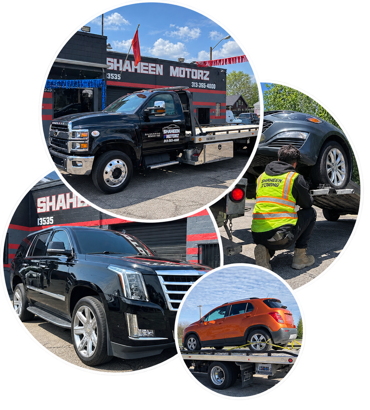 Shaheen Towing Service tow truck in Clinton Township Michigan